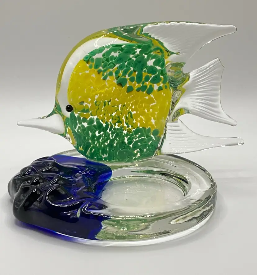 Glass Fish Candle Holder