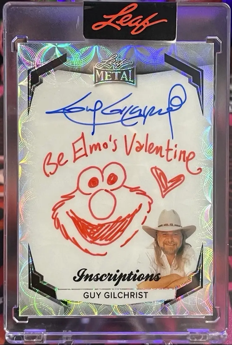 2025 Leaf Metal Elmo Valentine's Day Sketch Guy Gilchrist Inscription Auto /149