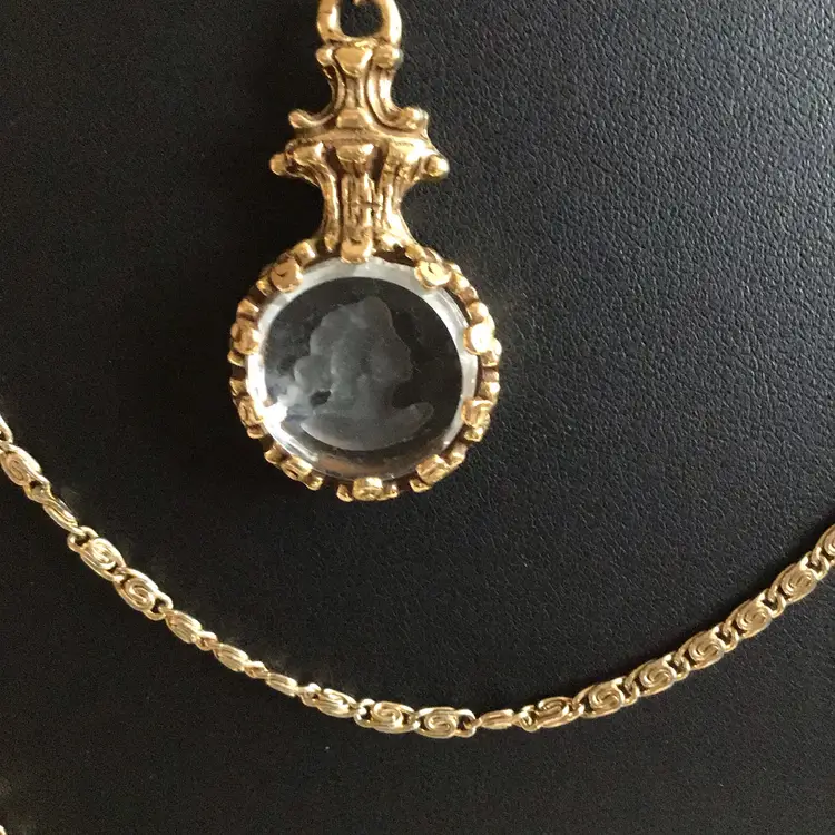 Goldette Carved  Multi Strand Necklace