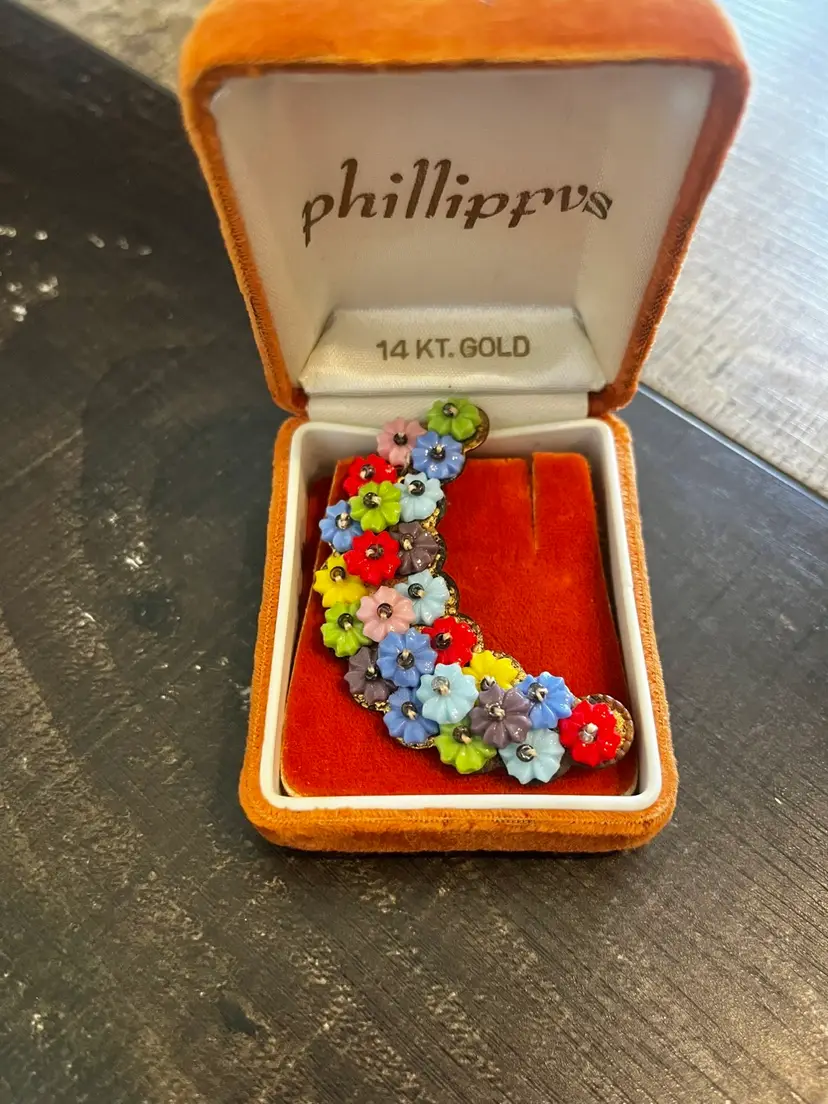 Vintage Miriam Haskell Flower Brooch