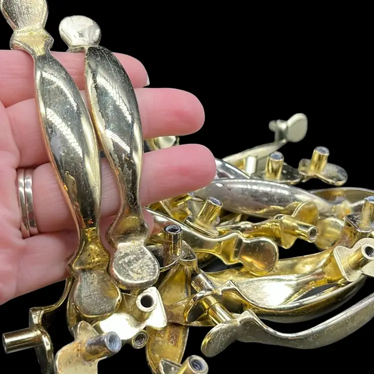 Solid Brass Cabinet Handle Drawer Pulls Hardware (qty. 23)