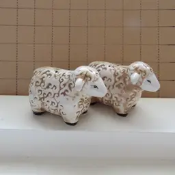 Fleecy Sheep Salt and Pepper Shaker Set