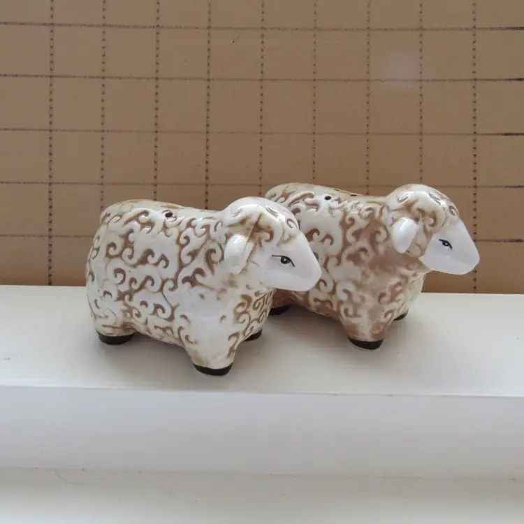 Fleecy Sheep Salt and Pepper Shaker Set