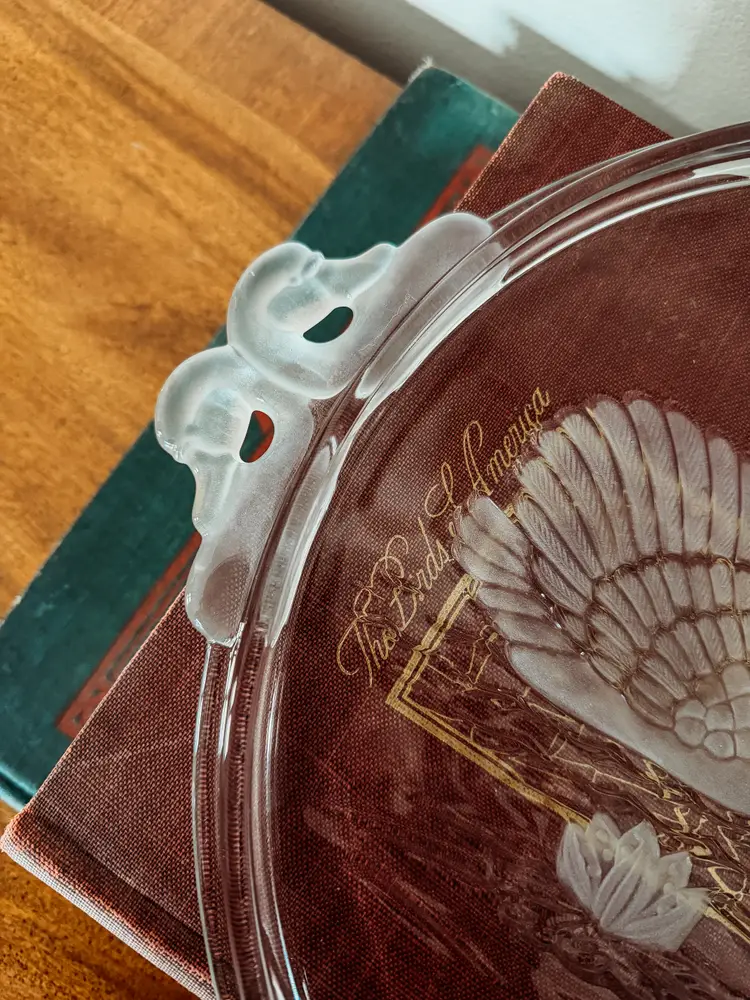 Mikasa Walther Crystal Swan Cake Plate