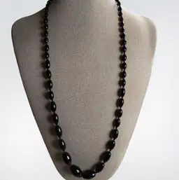 Vintage Black Beaded Necklace
