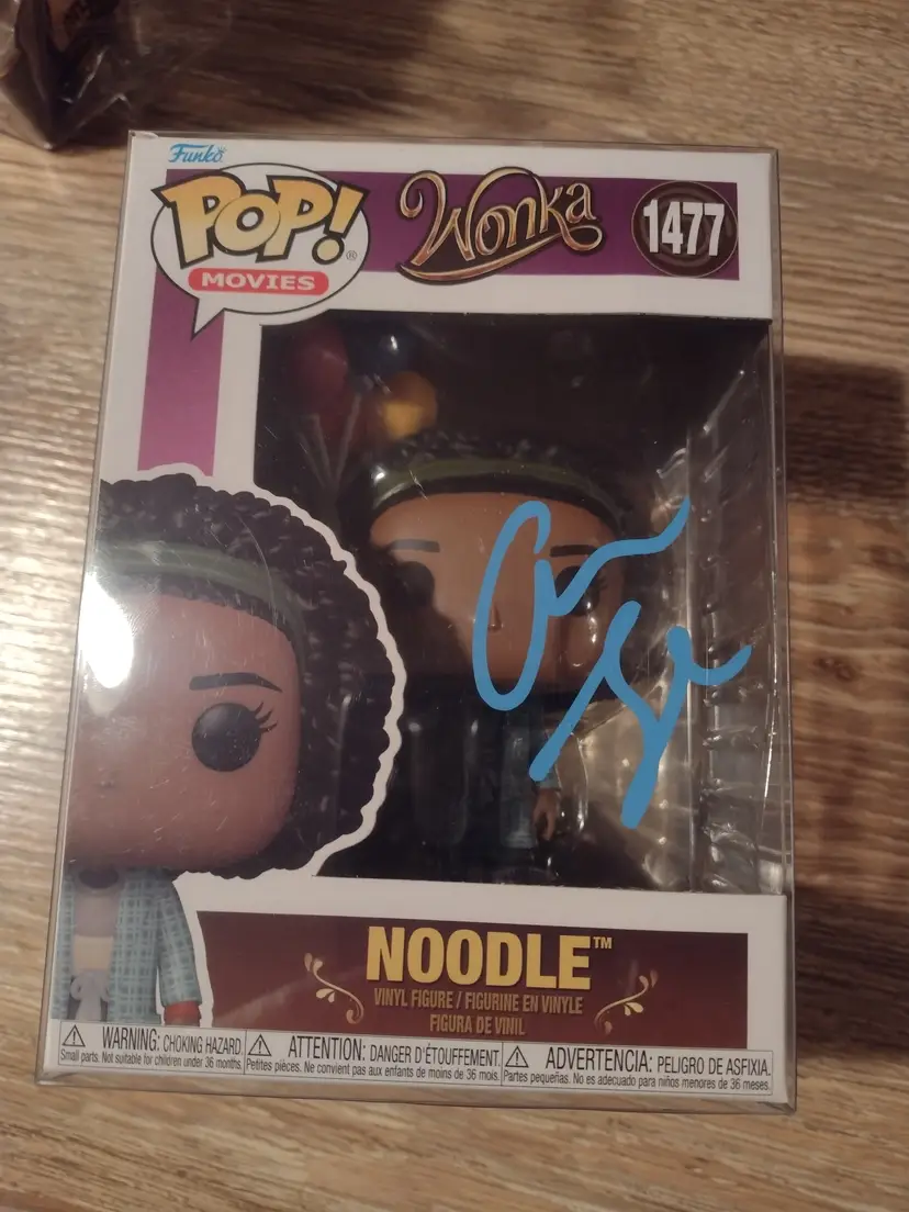 Funko Pop Autographed Noodle with Coa from Willy Wonka