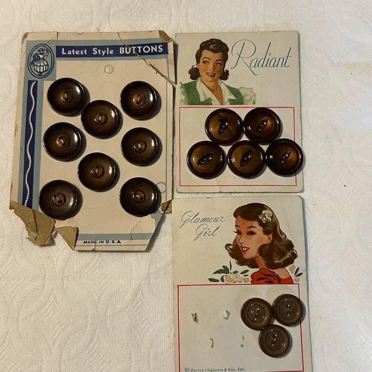 Vintage Assorted Brown Button Lot (Bag 24)