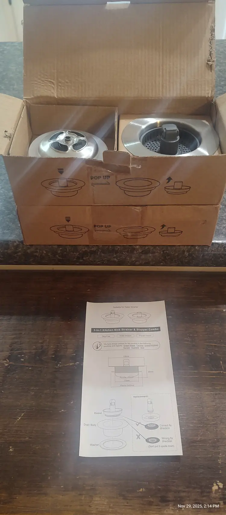 Sink stainer stopper combo