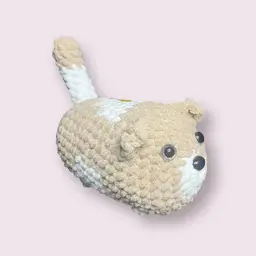 Crochet Loaf Dog Brown & White