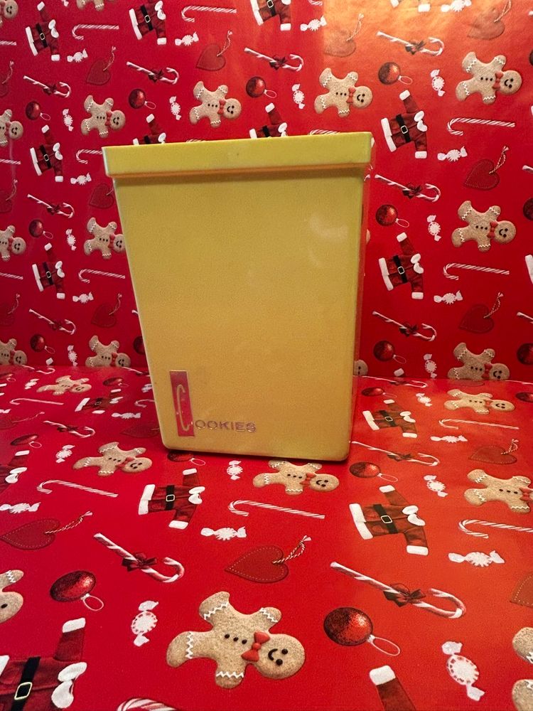 1970’s Yellow Plastic Cookie Container