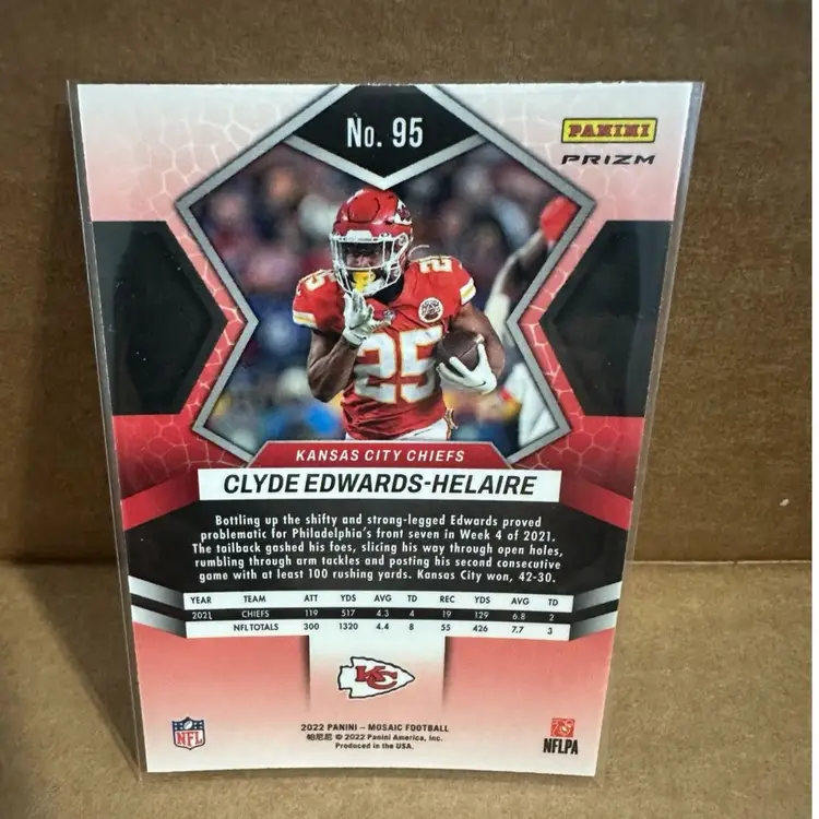 2022 Mosaic Football Prizm CLYDE-EDWARDS-HELAIRE#95~CHIEFS