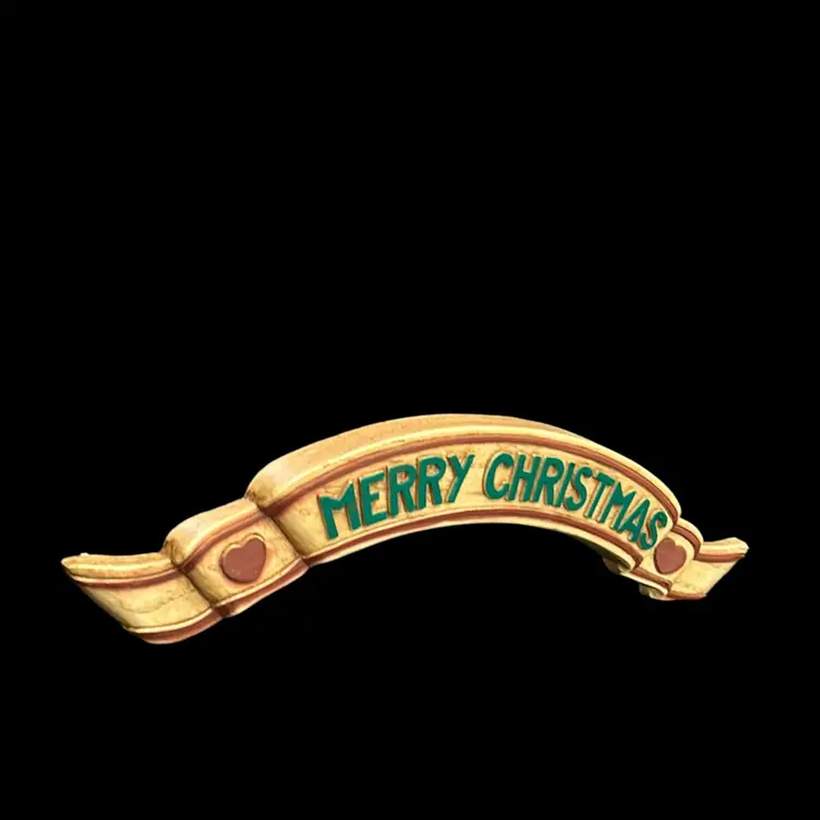 Vintage 90’s Homco Christmas "Merry Christmas" Wall Hanging 15"