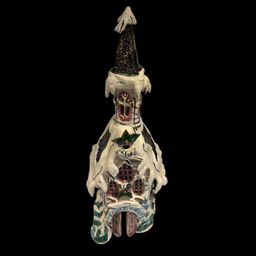Blue Sky Clayworks - Heather Goldminc - “Come All Ye Faithful” - Church - Tea Light - Bulb Base