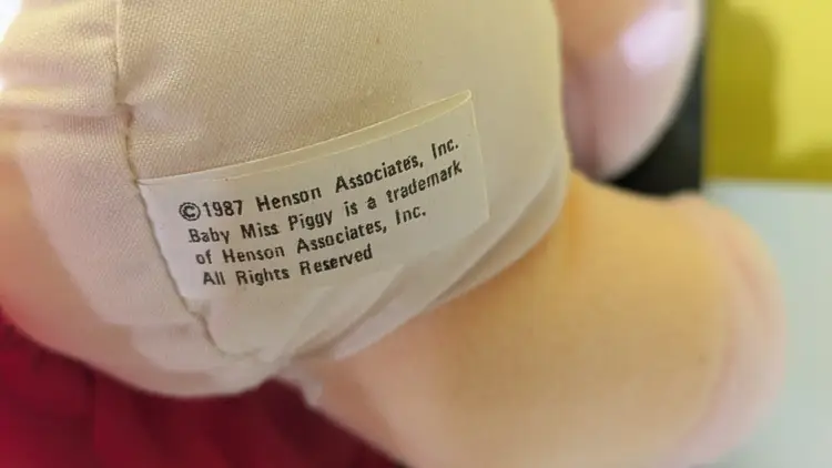 Vintage 1987 McDonalds Jim Henson Baby Miss Piggy Plush Muppets USED With Tag