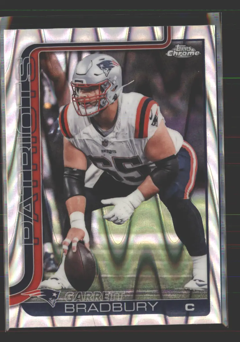 Garrett Bradbury 2025 Topps Chrome RayWave Refractor #212 - (142) - New England Patriots