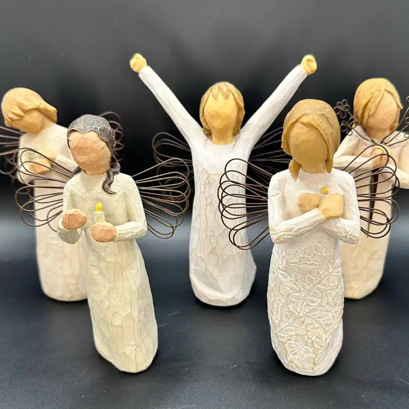 Willow Tree Lot Of 5 Angels - Courage, Friendship, Remembrance, Warmth, Healing
