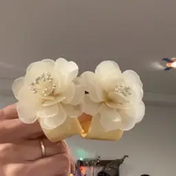 Set Of 8 Lapiz Shell Floral Napkin Ring Holders 2.5”