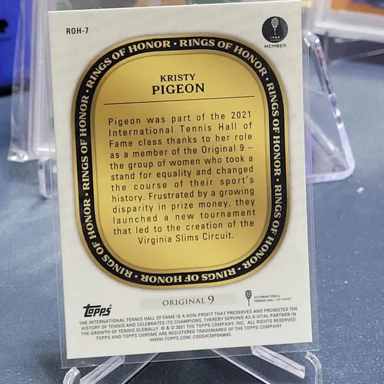 2021 Topps Chrome Tennis Rings of Honor #ROH-7 KRISTY PIGEON