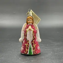 Old World Christmas Praying Angel Blown Glass Hanging Vintage Ornament