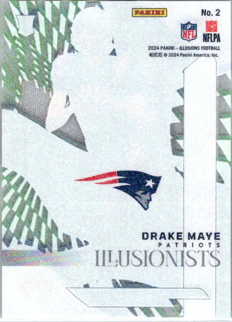 2024 Panini Illusions Drake Maye #2 Illusionists New England Patriots