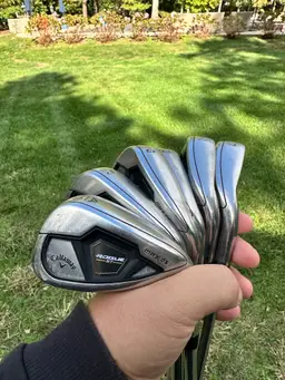 Callaway Rogue ST Max OS Irons 6-AW | Elevate 85 MPH Reg Steel Golf Pride