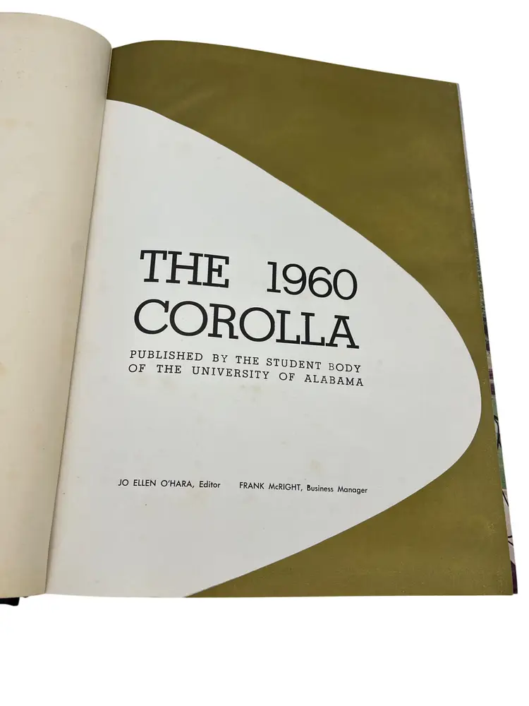 1960 COROLLA Yearbook University of Alabama—Bear Bryant 2nd Season Tuscaloosa