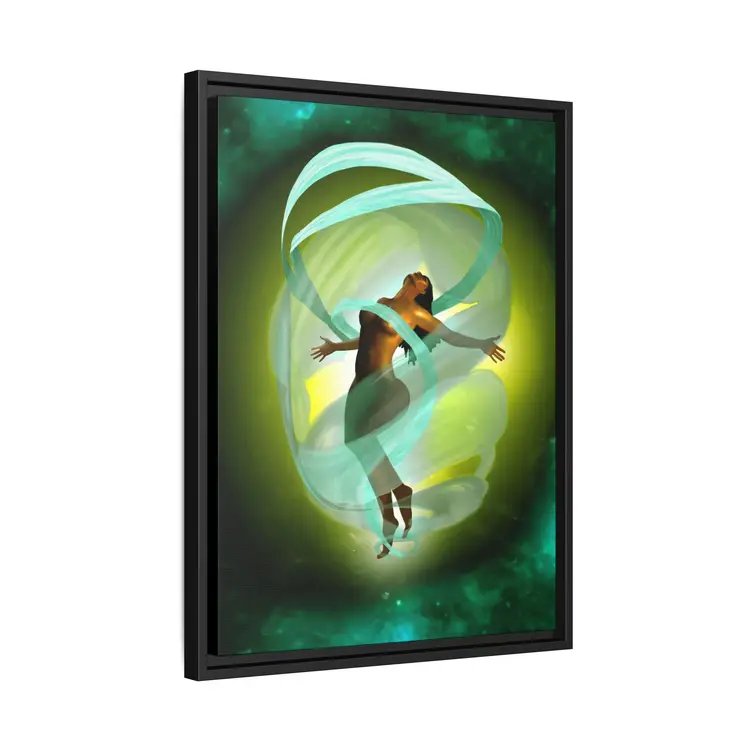 Never Contained – Framed 18x24 Canvas | Divine Feminine Air Sign Wall Art (Gemini, Libra, Aquarius) | International Shipping Available