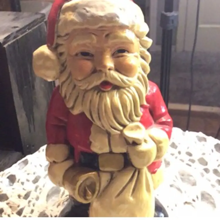 Vintage Santa bank. 1960's Some paint loss. Great face.