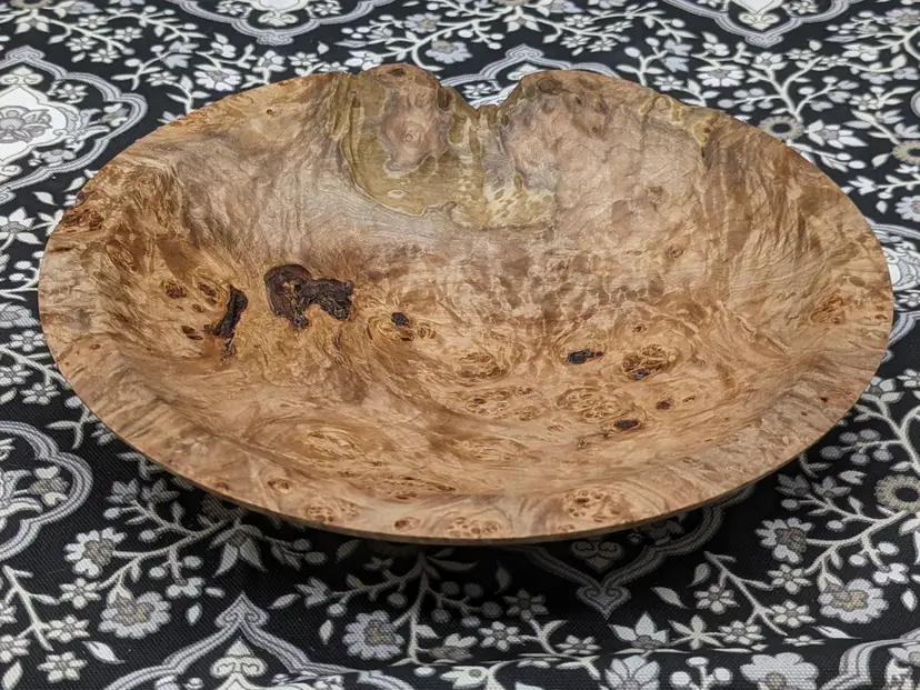 10 Inch Maple Burl Platter/Plate