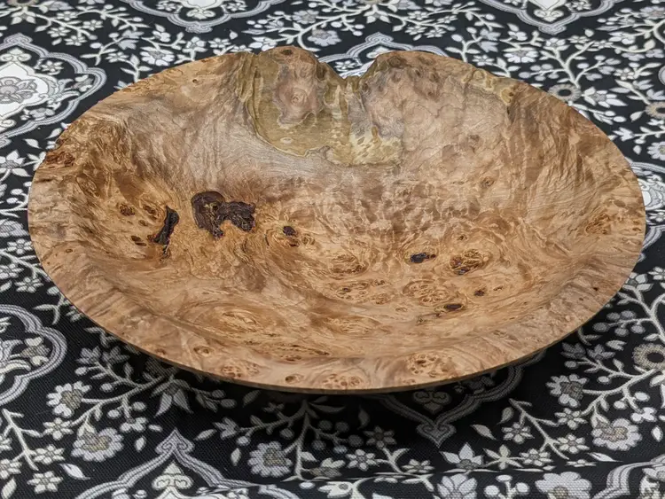 10 Inch Maple Burl Platter/Plate