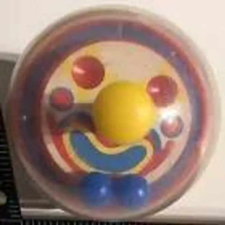 VTG Clown Face Ball Rattle Rain Sound Primary Color Baby Sensory Motor Skill Toy
Please read Description 
(location: Box A7)