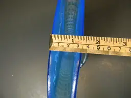 #01 Fenton 90th Anniversary Limited Editon Iridescent Celeste Blue Fan Vase (5 3/4" L x 6" H x 1 1/4" W)