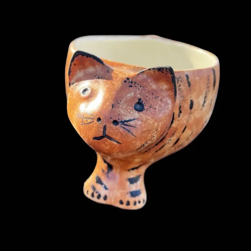 Monique Cote Ceramic Pottery Cat Planter