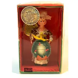 Sears, Roebuck and Co. Christmas Around The World Wooden Ornament Traditional America 3.8 in Height