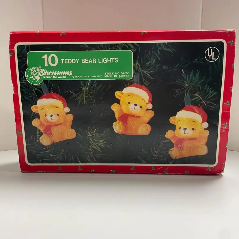 Vintage Christmas Around the World 10 Teddy Bear Lights