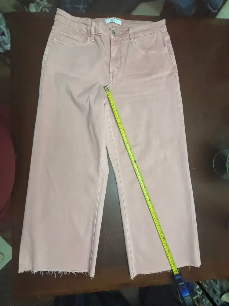 Vervet Woman’s Pale Peach 14w Like New Jeans Wide Leg Beach Nautical Classy