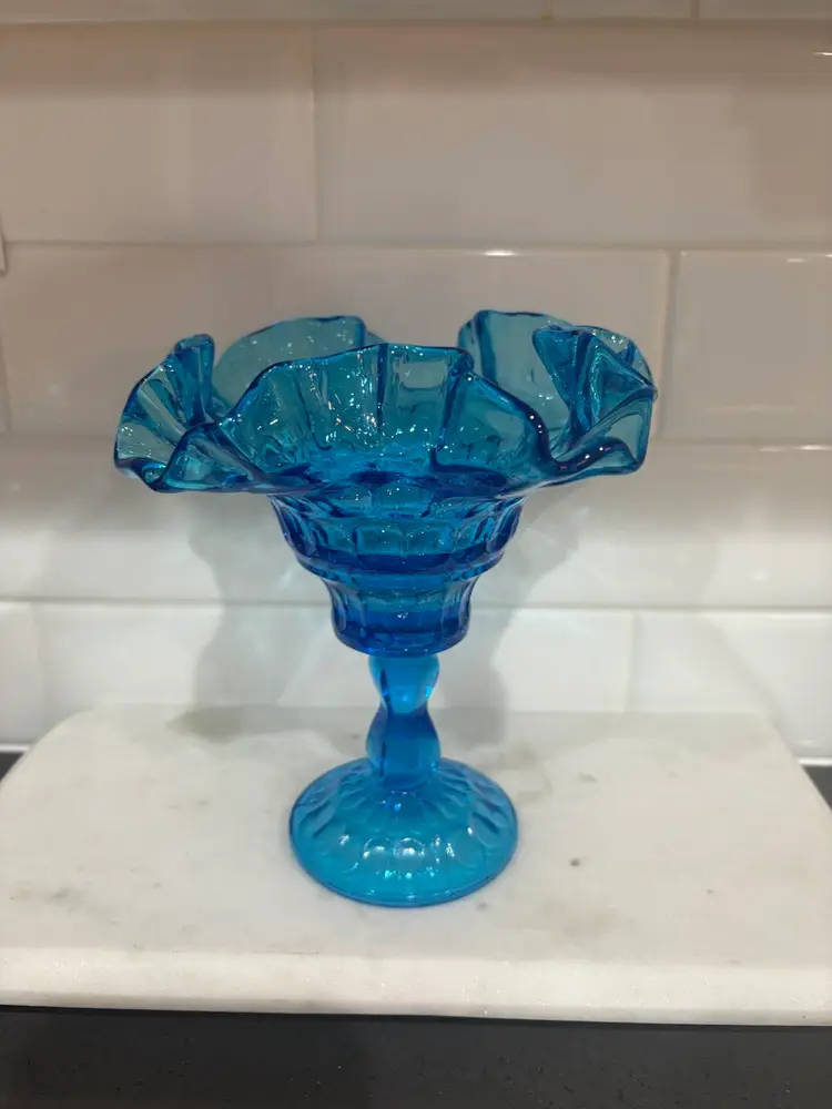 Vintage Fenton? Colonial Blue Candy Dish