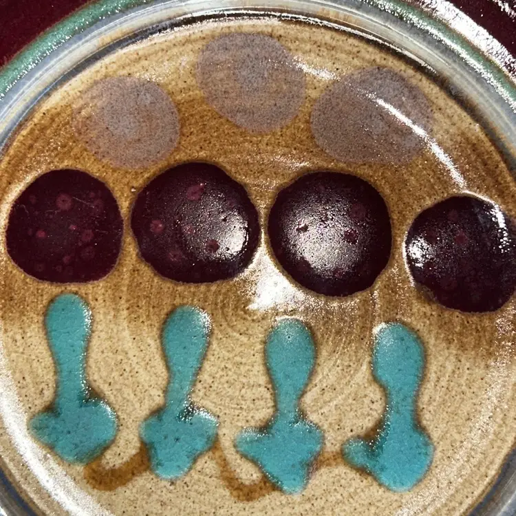 Dan Lasser Mid-Century Modern Cherry Tree Plate Signed