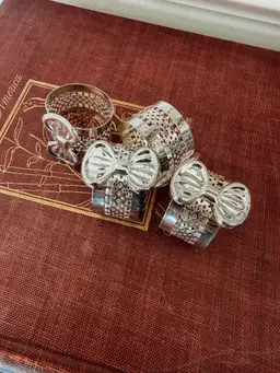 Metal Napkin Rings with Bows