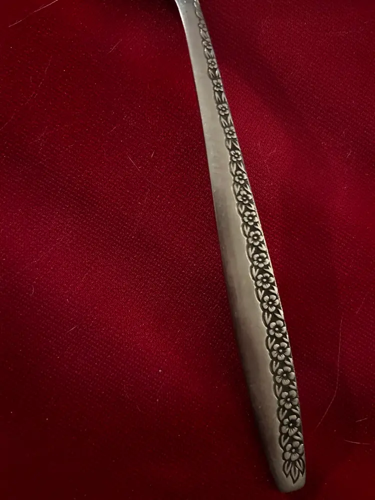 Vtg Pierced Serving Tablespoon Early Spring Imperial Int’l 8-3/8”