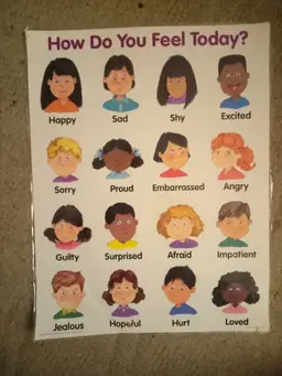 How do you feel today educational poster