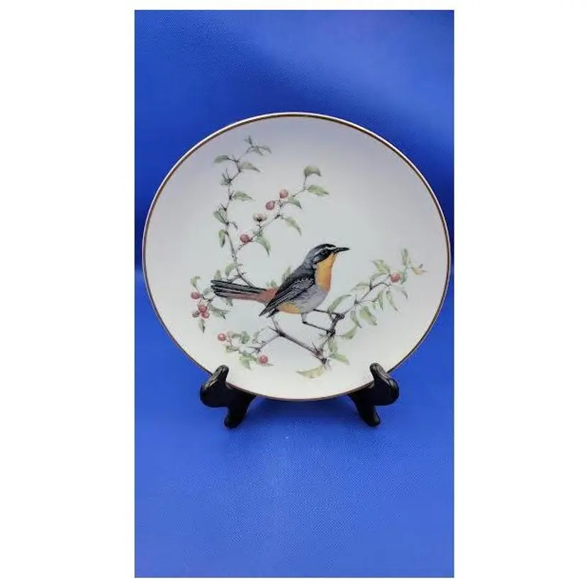 COLLECTORS PLATE HAS A BIRD ON IT