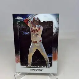 Mike Trout 2025 Topps Chrome Update Night Terrors Insert SP Angels #NT-10