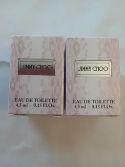 Jimmy Choo Eau de Toilette Mini Perfume 0.15 oz / 4.5 ml x2 Bundle