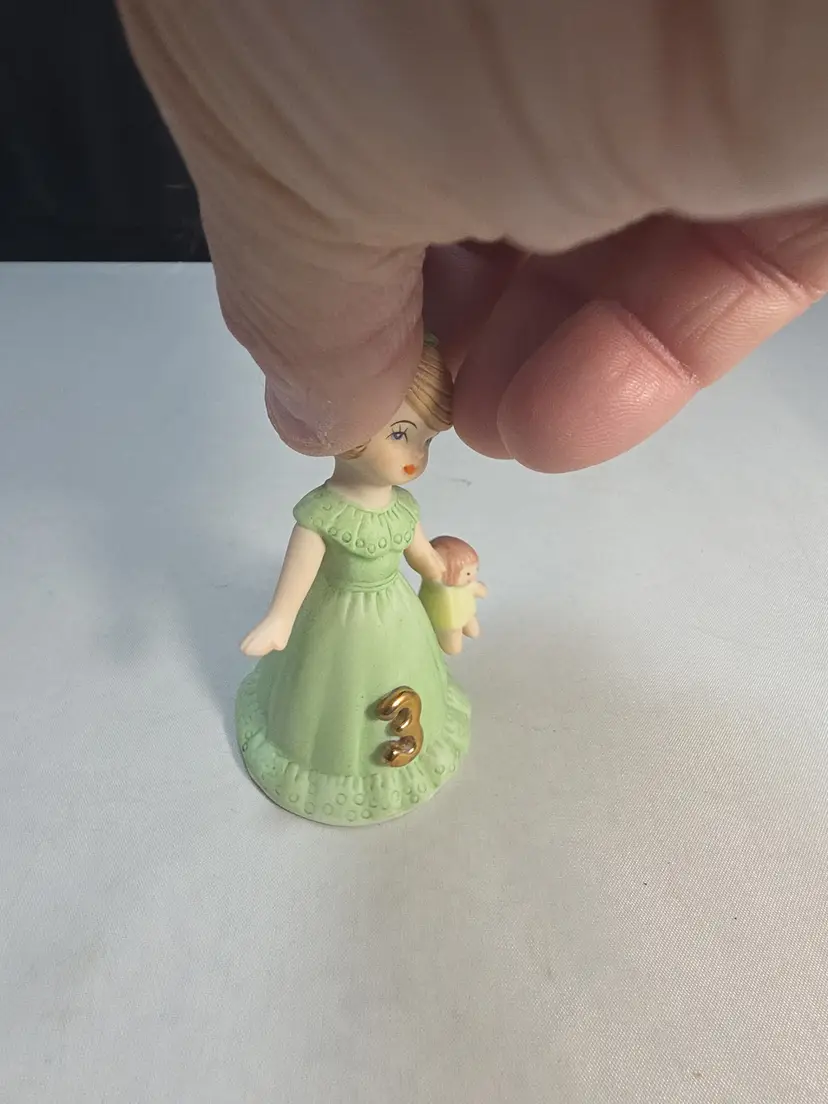 Vintage 1982 Enesco Growing Up Birthdays Girls Blonde Age 3 No Box (A1)