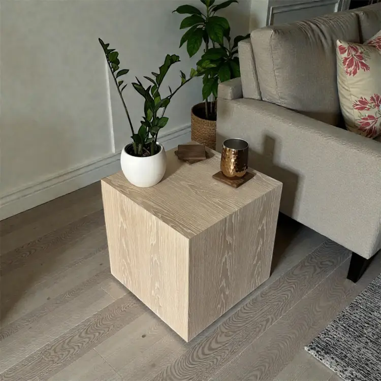 Minimalist White Oak Side Table