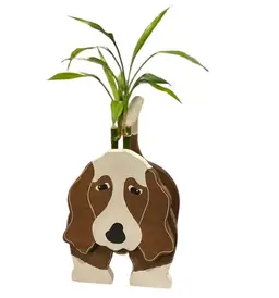 Beagle Dog Wooden Planter Box Flower Pot Lawn Garden Decor 13” X 9”