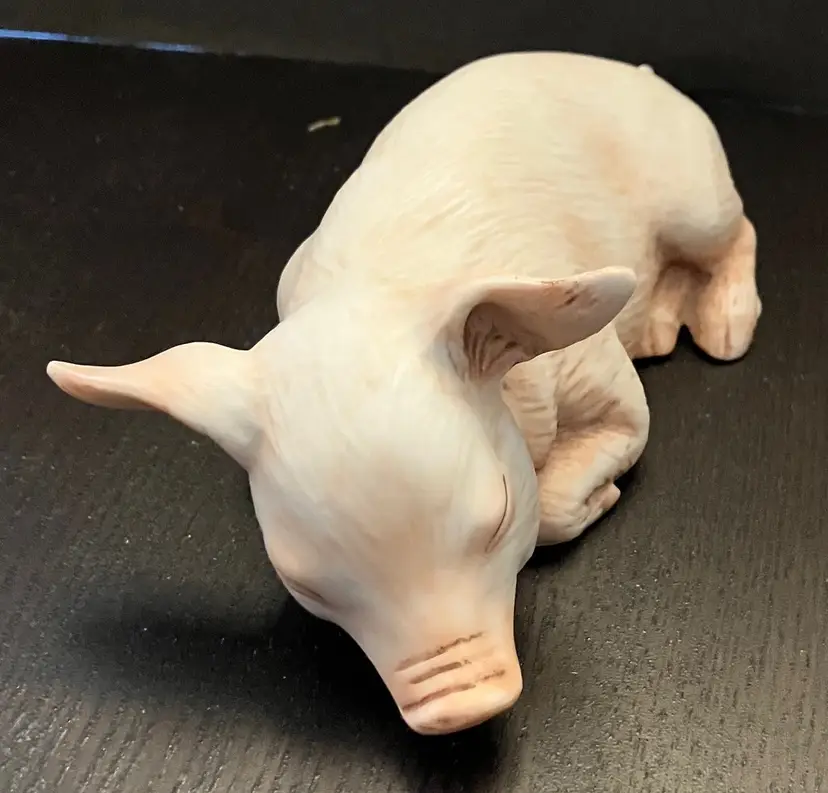 VTG Roger J Brown "Zeke" Piglet Porcelain Figurine 1980 Mexico