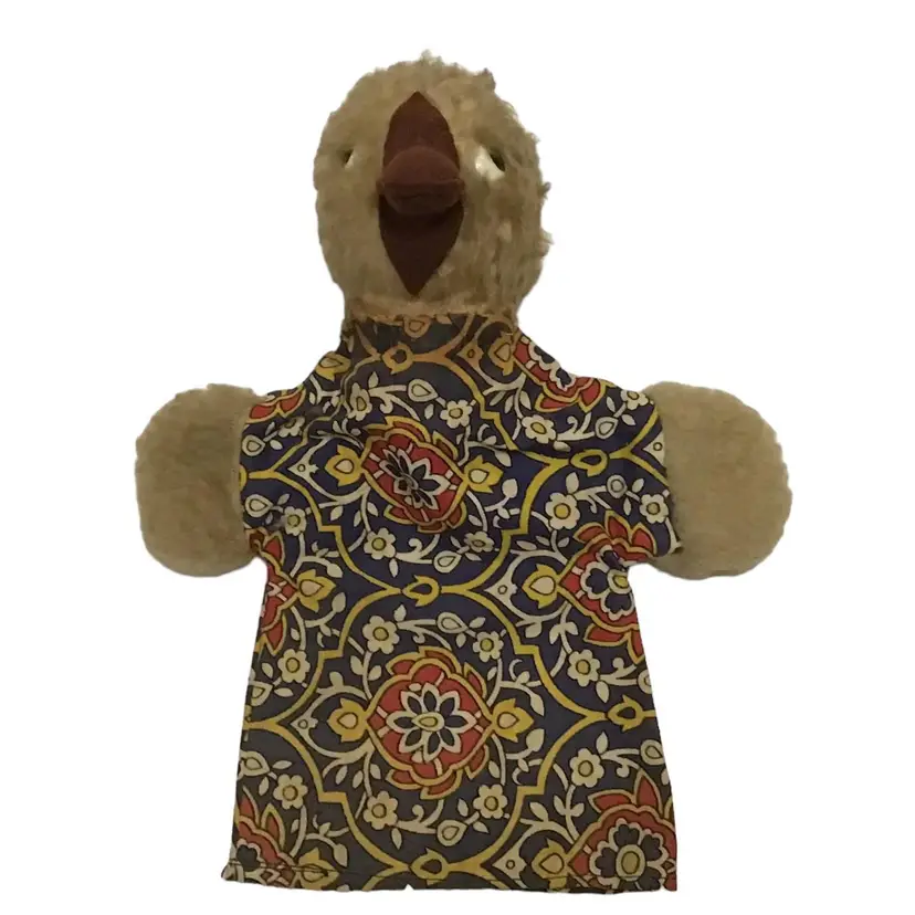 Vintage 1930s 1940s Era Duck Hand Puppet Hand Sewn Big Eyes Eastern European