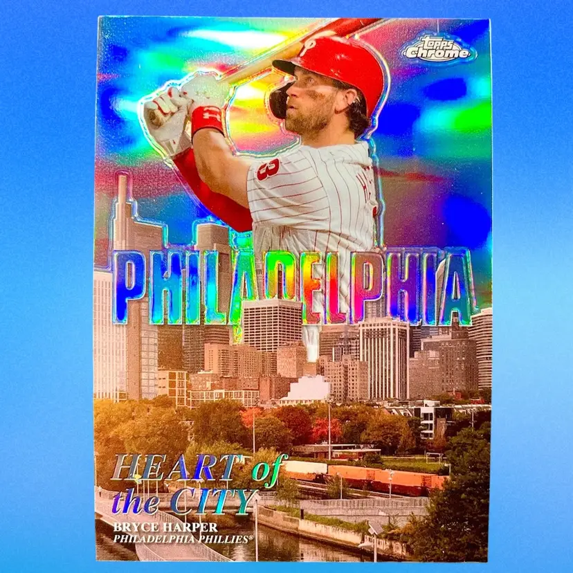 Bryce Harper Heart Of The City Insert - 2022 Topps Chrome - Philadelphia Phillies